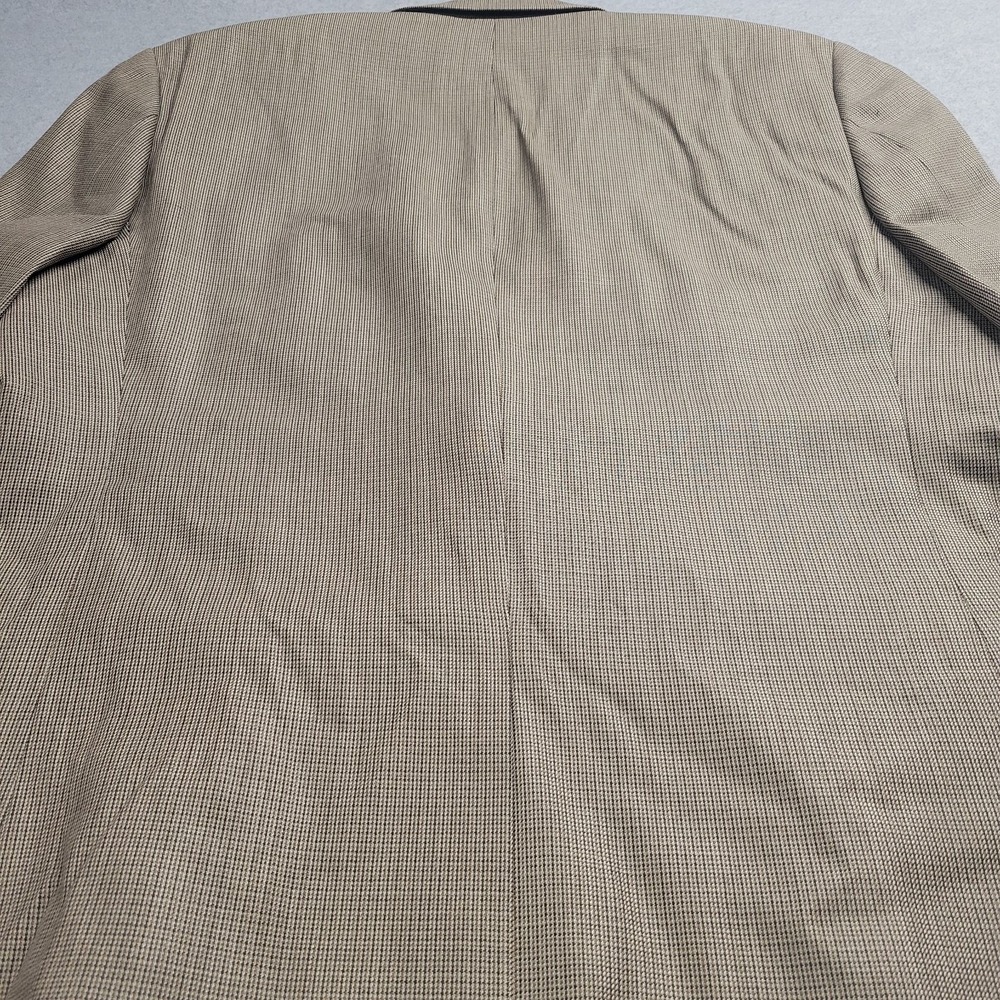 Lauren Ralph Lauren Mens Silk Wool Blend Sport Coat Blazer Tan Brown Houndstooth - Picture 15 of 15